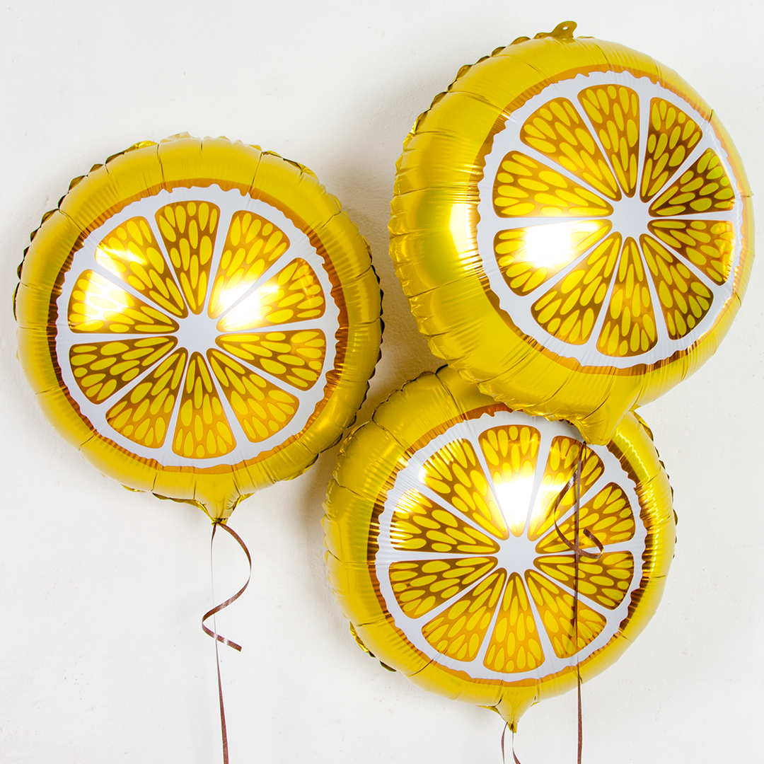 Шар (18''/46 см) Круг, Апельсин, 1 шт.