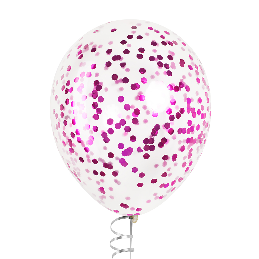 Конфетти фольга Круг, Фуксия, Хром, 1 см, 50 г.