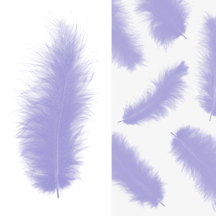 Перья, Премиум, Нежно-сиреневый, 12-15 см, 30 шт.