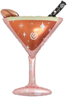 Шар (44''/112 см) Фигура, Бокал Мартини, Розовый, 1 шт.