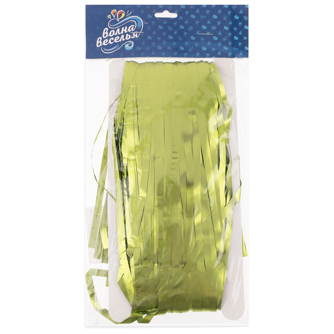 Занавес Дождик Зеленый, Матовый металл, 100*200 см, 1 шт.