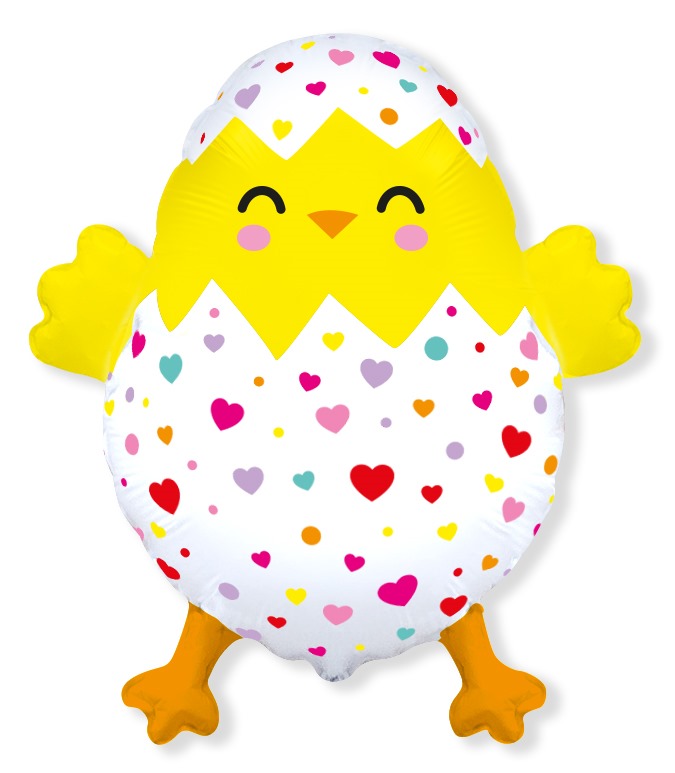 Шар (11''/28 см) Мини-фигура, Счастливый цыпленок, 1 шт.