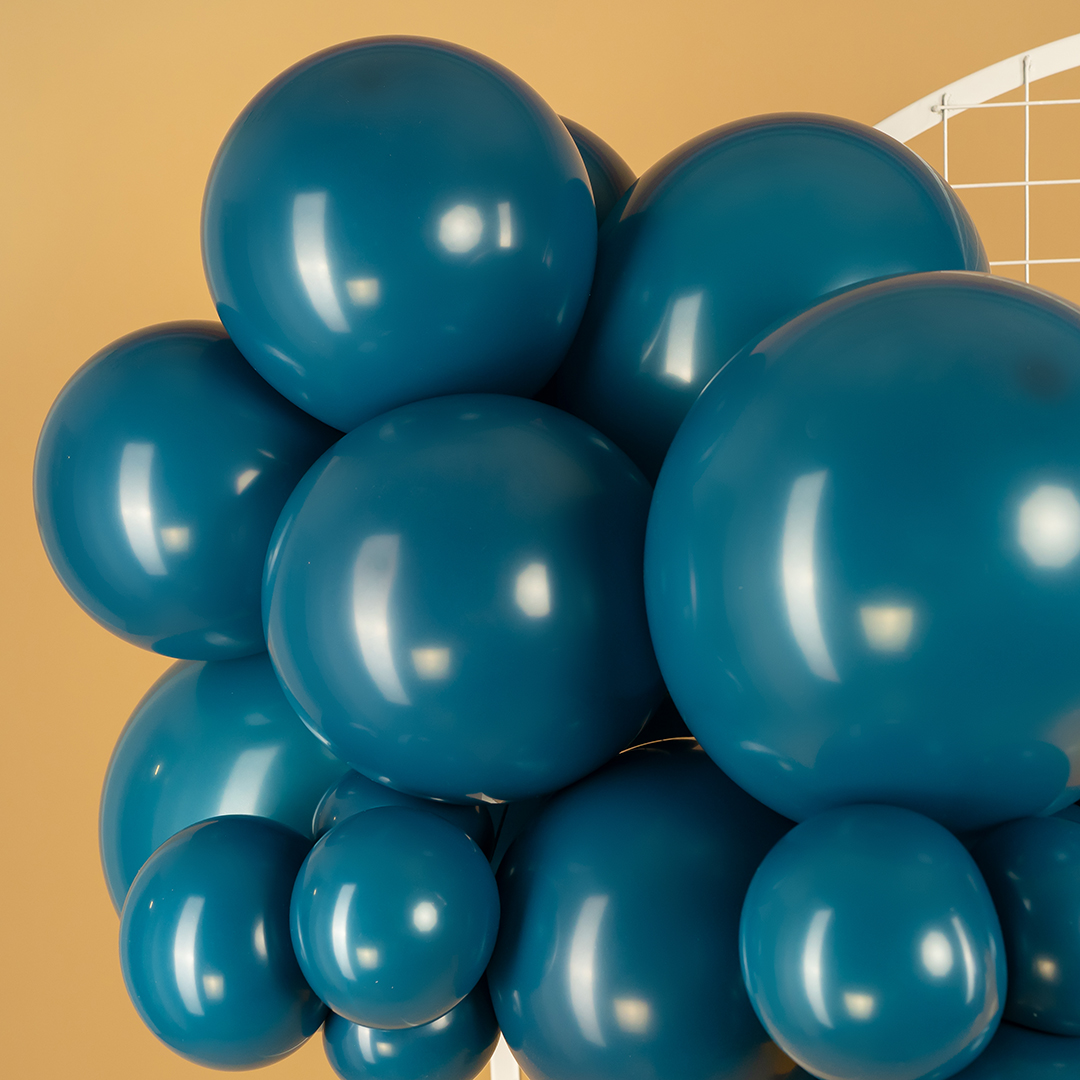 Шар (12''/30 см), Глубокий бирюзовый (035), пастель, 12 шт.