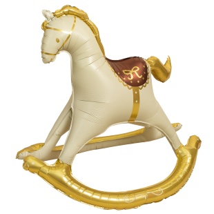 Шар (43''/109 см) Фигура 3D, Лошадка Качалка, Сатин, 1 шт. в уп.
