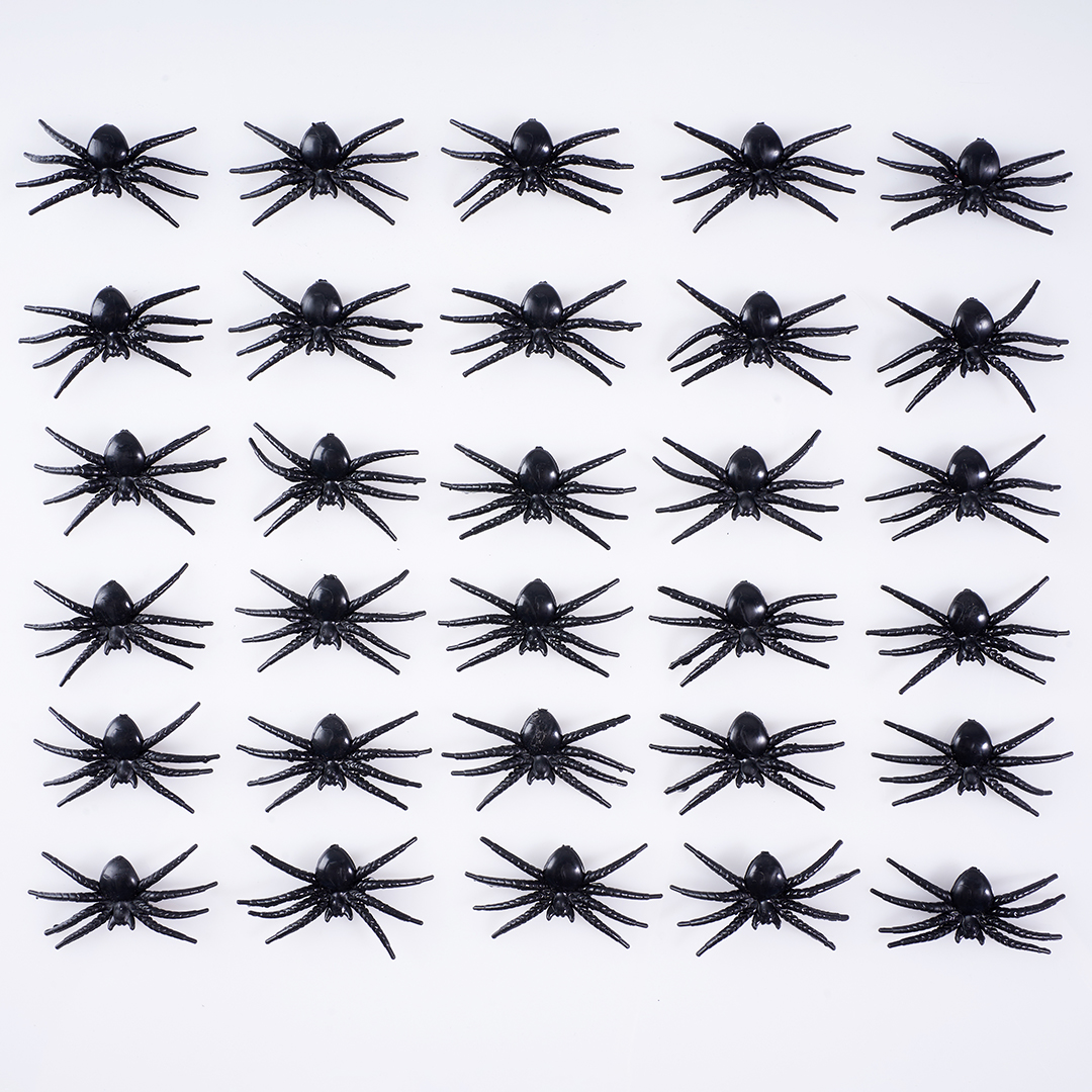 Декоративное украшение, Пауки, Черный, 4,8*2 см, 30 шт.