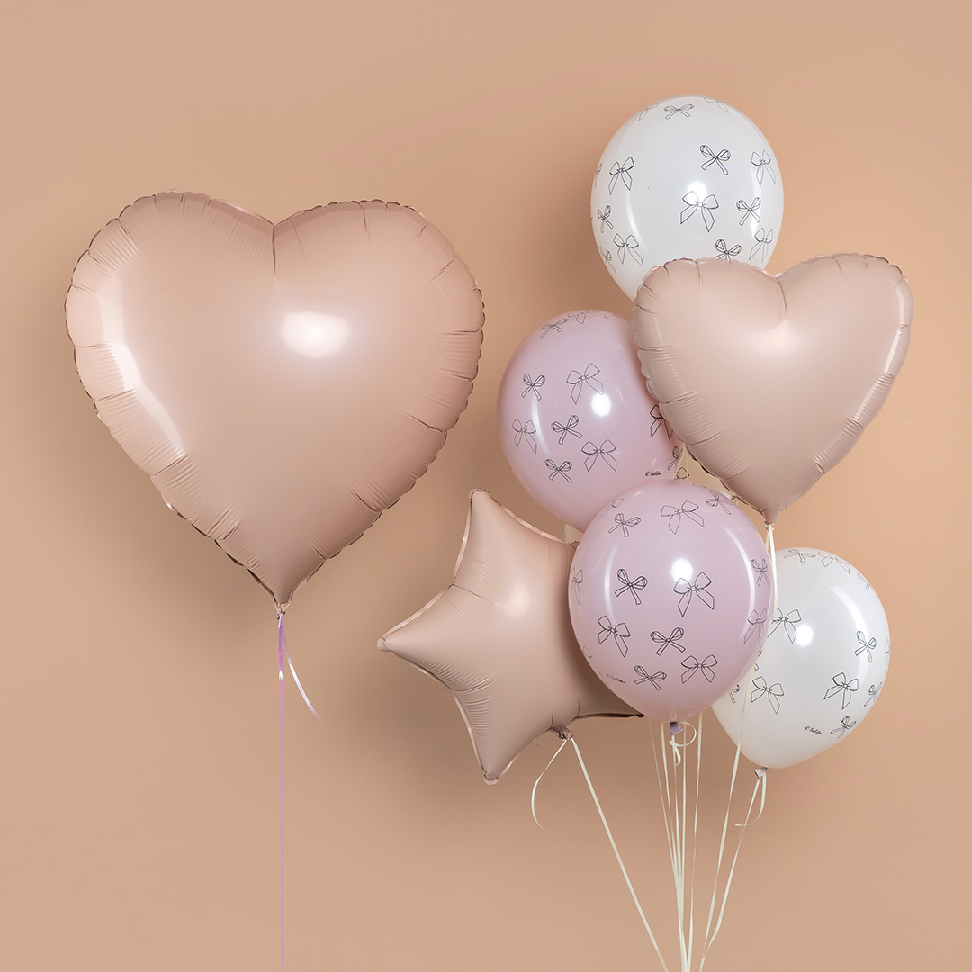 Шар (18''/46 см) Сердце, Винтажная роза, Матовый, 1 шт.