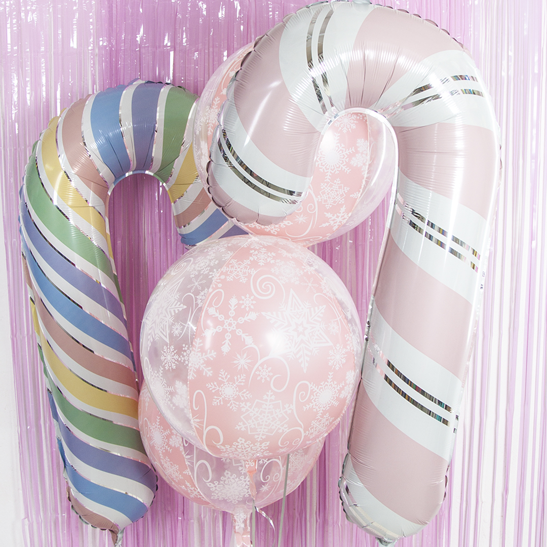 Шар (41''/104 см) Фигура, Леденец трость, Розовый, 1 шт.