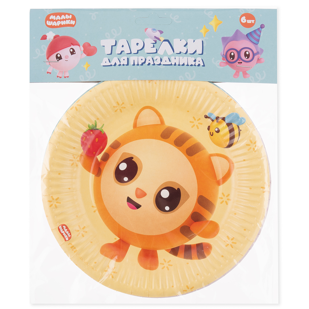 Тарелки (7''/18 см) Малышарики, Ассорти, 6 шт.