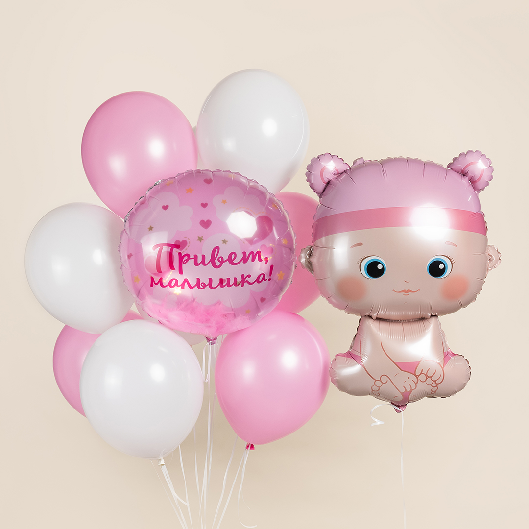 Шар (33''/84 см) Фигура, Малышка Девочка, 1 шт. в уп.