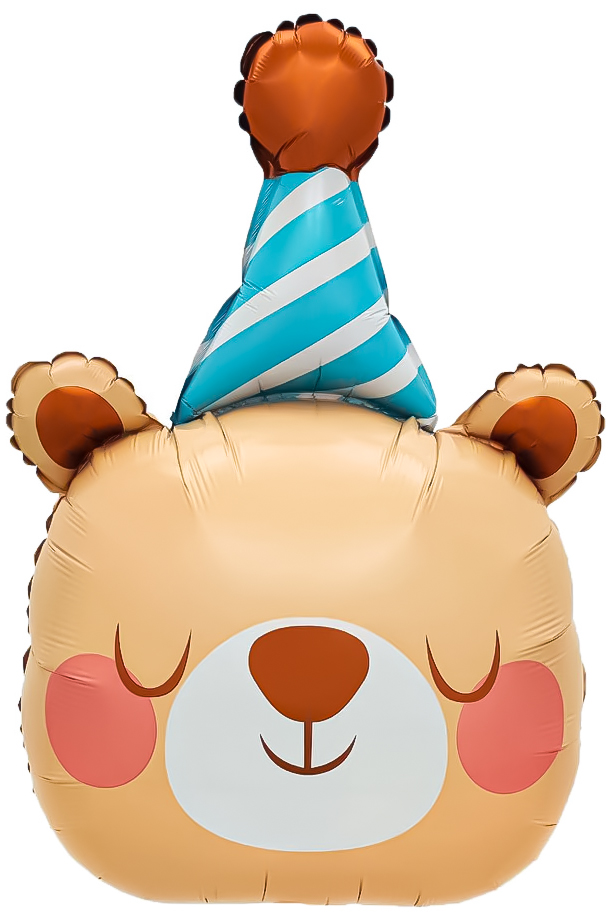 Шар (30''/76 см) Фигура, Мишка в колпачке, 1 шт.