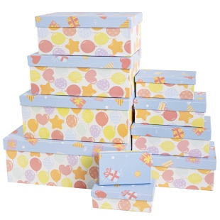 Набор коробок Шары и подарки, 33*20*13 см, 10 шт. в упак. 