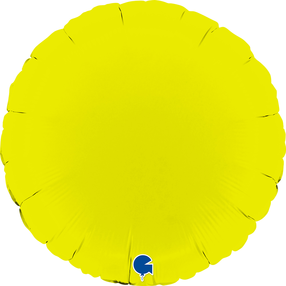 Шар (18''/46 см) Круг, Лайм, Сатин, 1 шт.