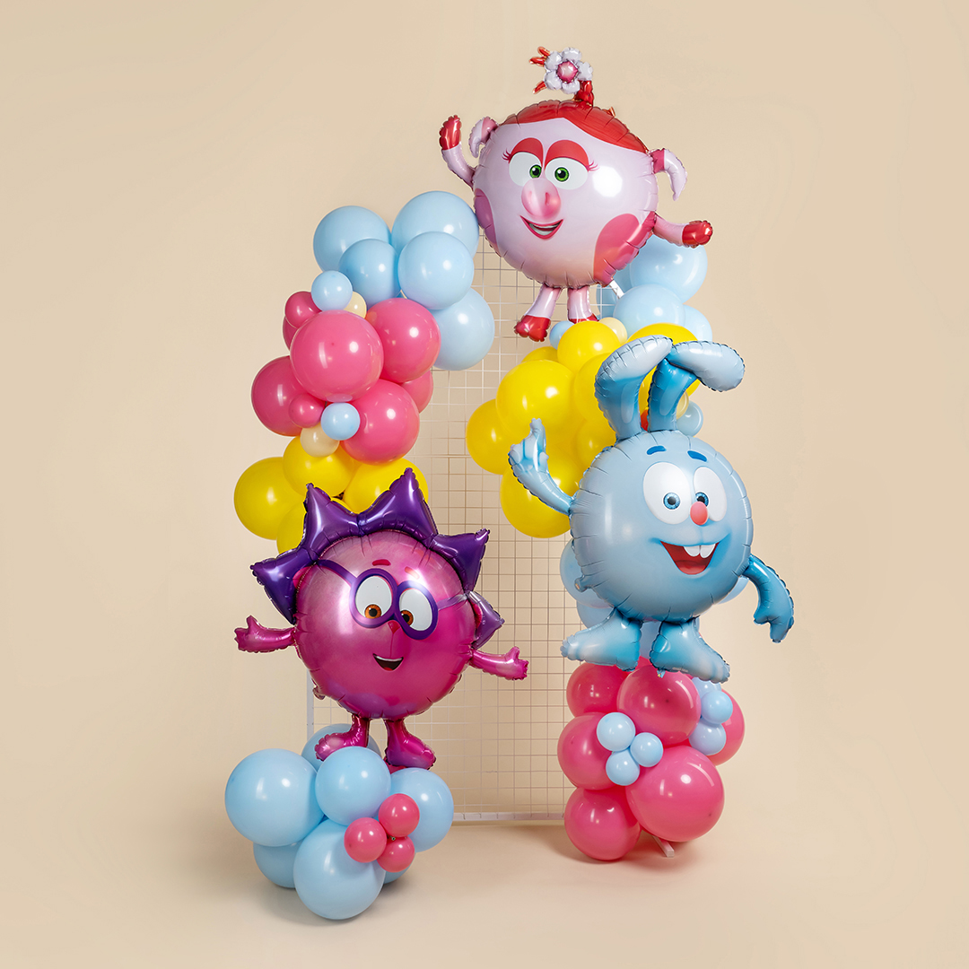 Шар (41''/104 см) Фигура, Смешарики, Нюша, 1 шт. в уп.