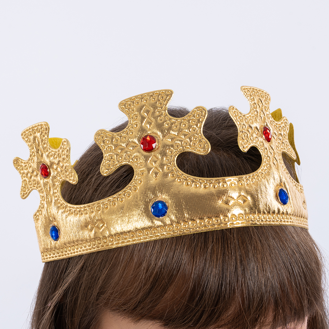 Корона тканевая, Монарх, Золото, 1 шт. 
