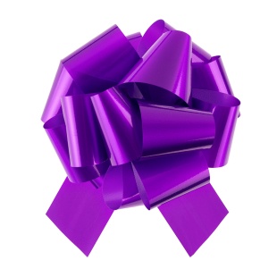Бант Шар, Фиолетовый, Лаковый, 21 см, 1 шт. в упак. 