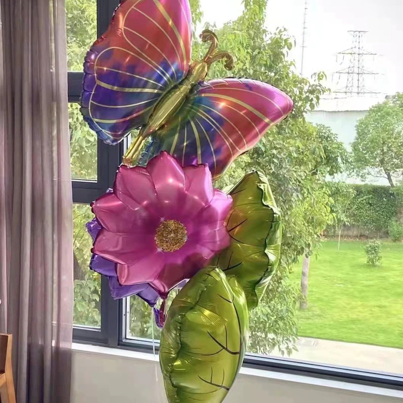 Шар (21''/53 см) Цветок, Георгина, Розовый, 1 шт. в уп. (цв.этик.)