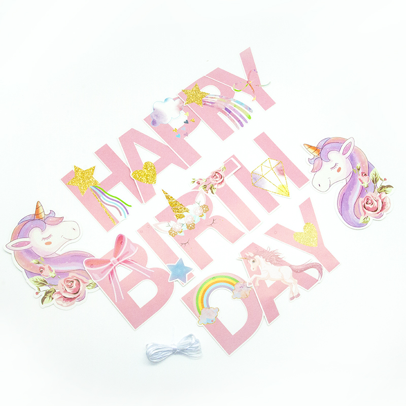 Гирлянда Цветочный единорог, Розовый, 250 см, 1 шт.