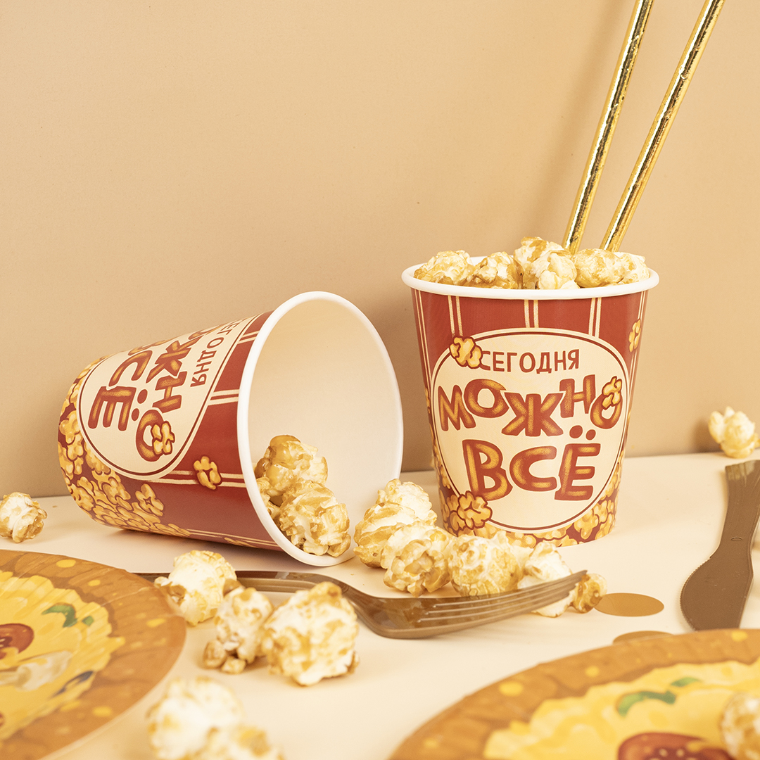 Стаканы (250 мл) Фастфуд, 6 шт.