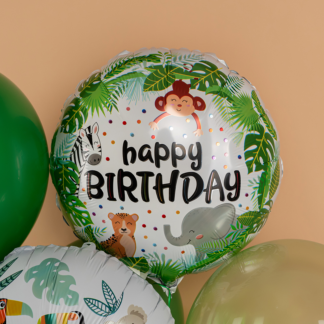 Шар (18''/46 см) Круг, Джунгли, 1 шт.