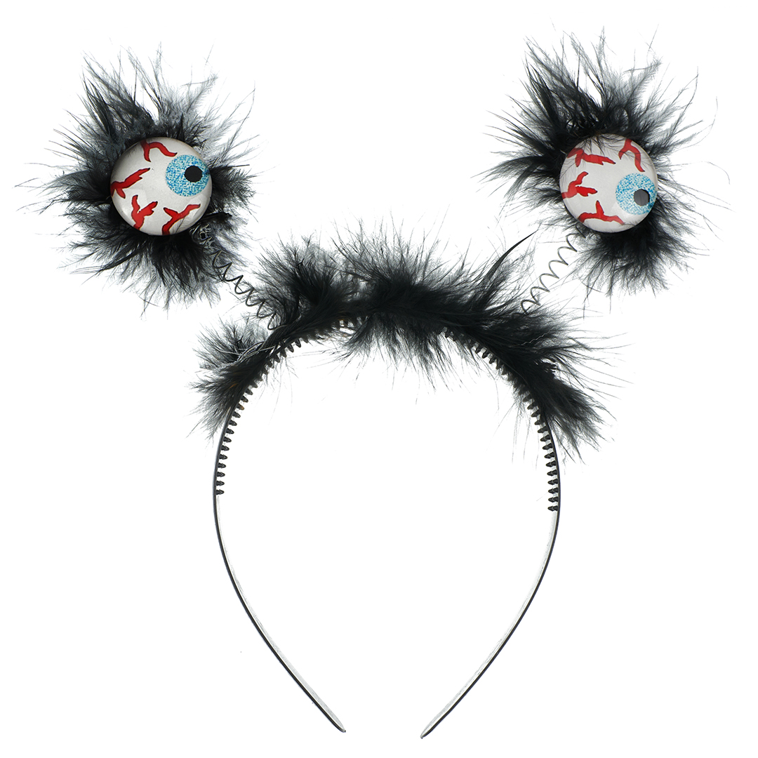 Ободок, Страшные глаза, Черный/Белый, 1 шт. 