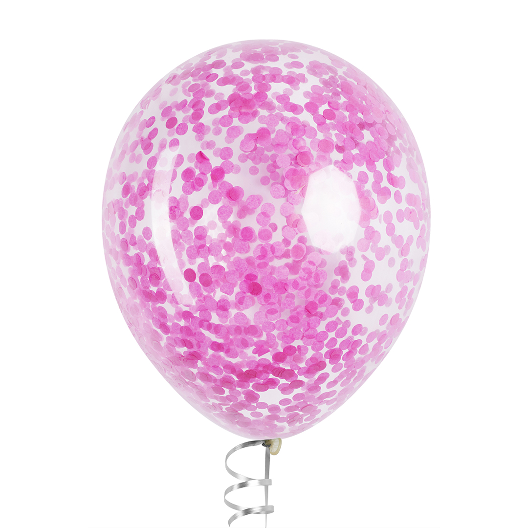 Конфетти тишью Круг, Ярко-розовый, 1 см, 50 г.