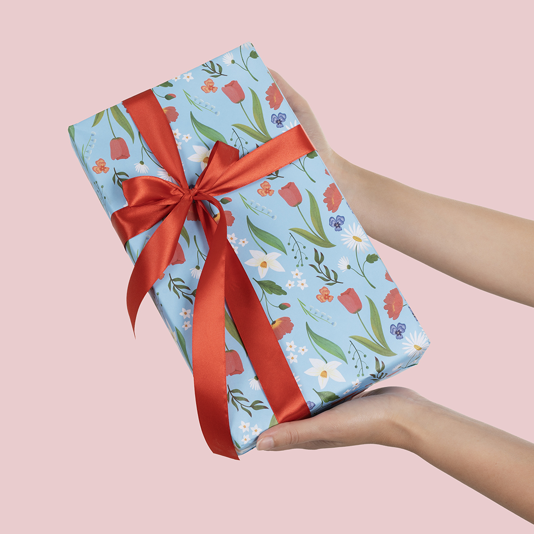 Упаковочная бумага 80гр (0,7*1 м) Любимые цветы, 10 шт.