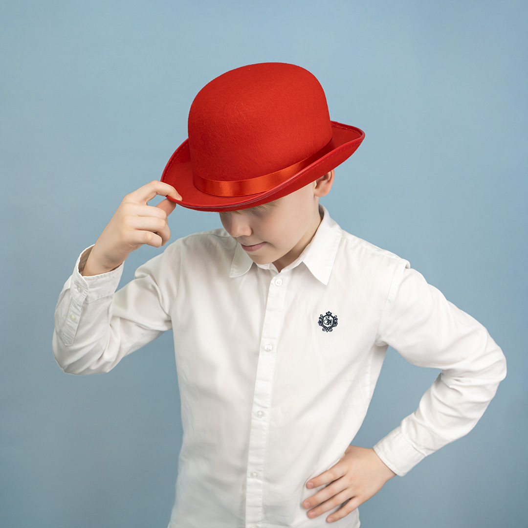 Шляпа Котелок, фетр, Красный, 56-58 разм., 1 шт. 