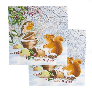 Сервировочные салфетки, Новогодняя беседа, 33*33 см, 20 шт.