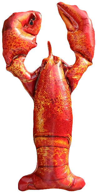 Шар (22''/56 см) Фигура, Лобстер (надув воздухом), Красный, 1 шт.