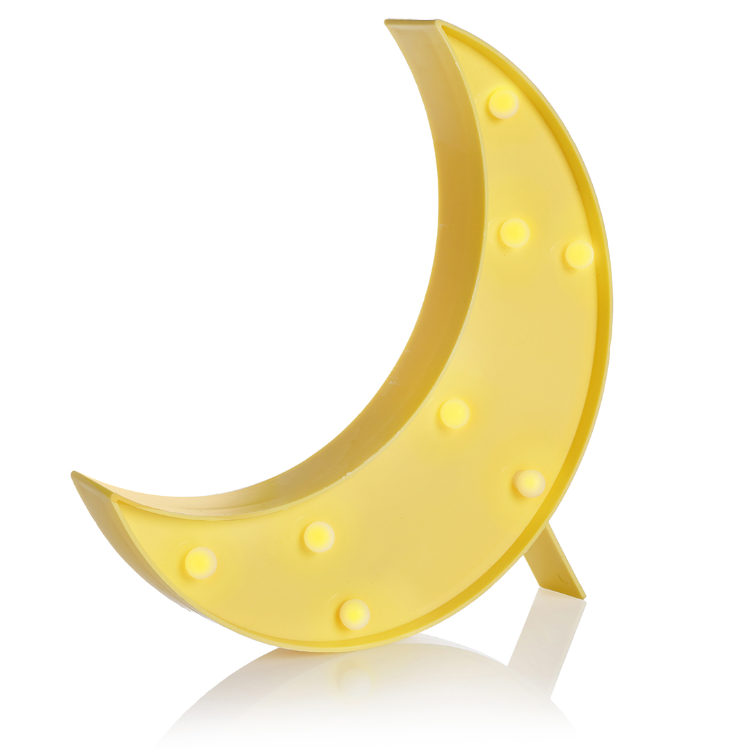 Световая фигура Месяц, 20*25*3,3 см. Желтый, 1 шт.
