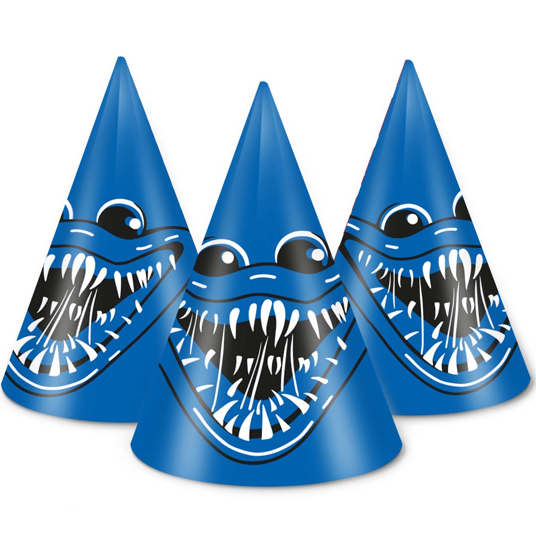 Колпаки, Зубастики, Синий, 6 шт. в упак. 