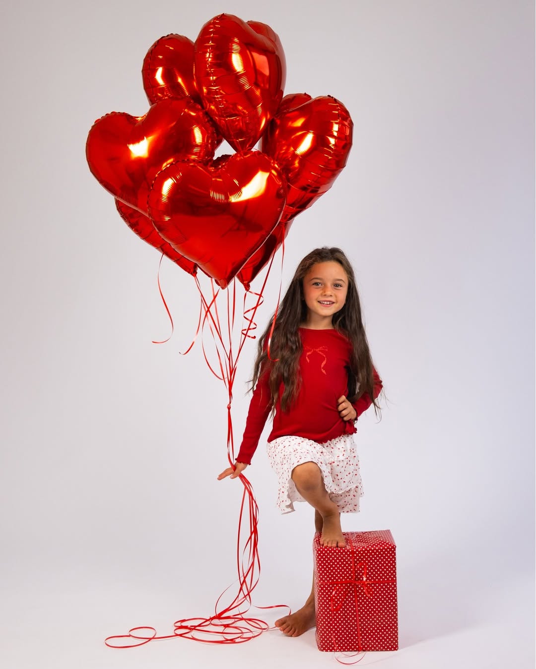 Шар (18''/46 см) Сердце, Люкс, Красный, 1 шт.