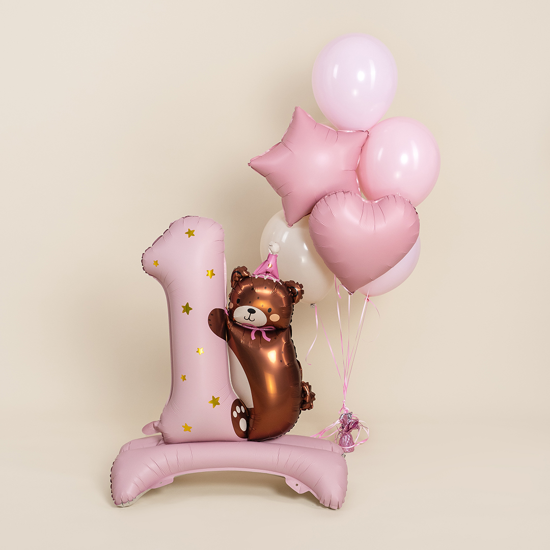 Шар (18''/46 см) Звезда, Светло-розовый, Сатин, 1 шт.