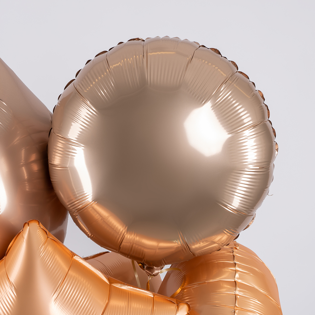 Шар (18''/46 см) Круг, Золото Калифорнии, 1 шт.