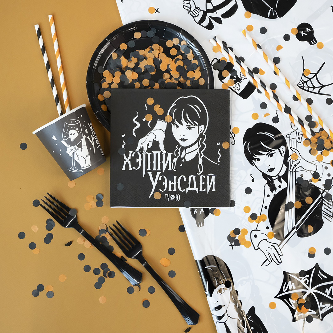 Скатерть одноразовая, Мрачная стори, 120*180 см, 1 шт.