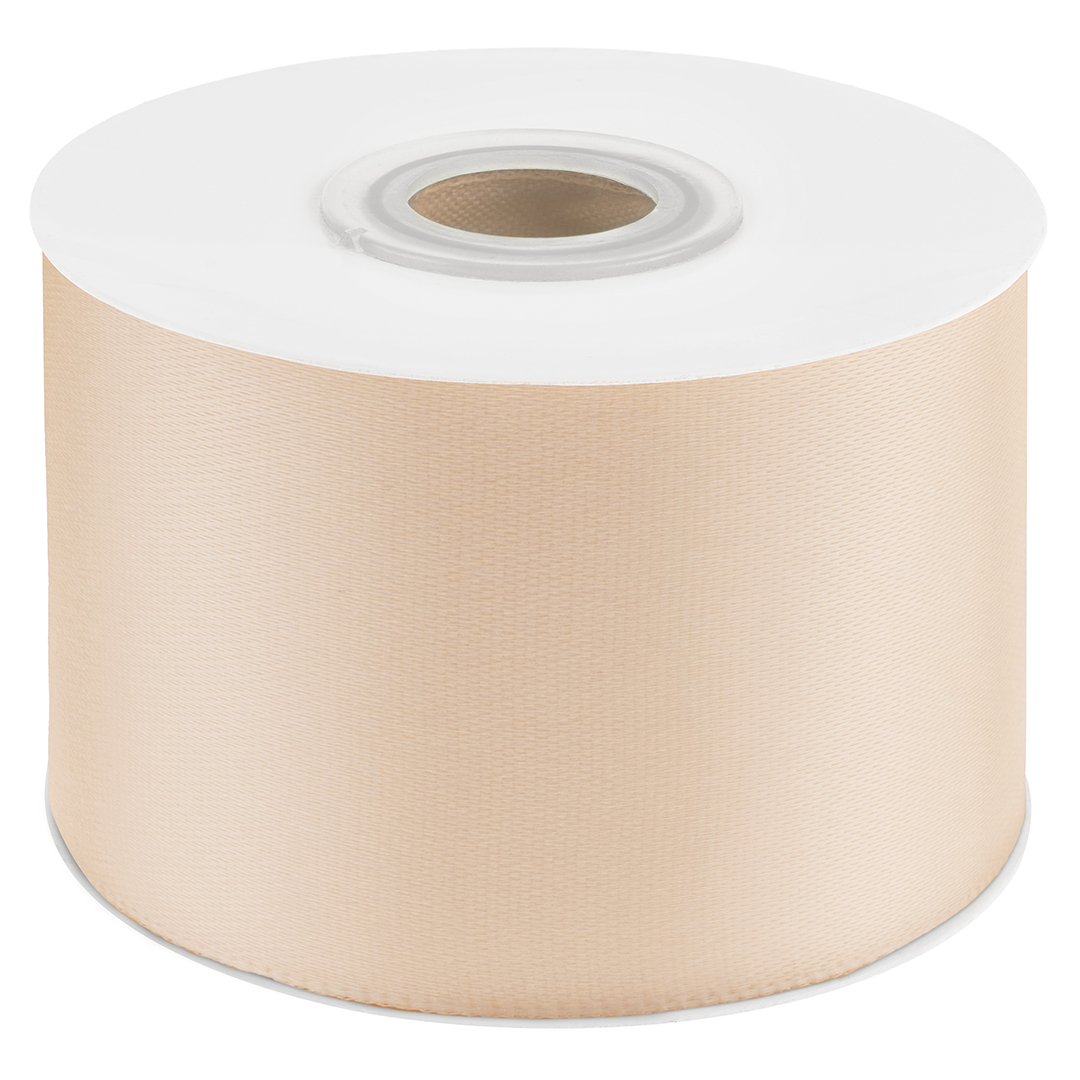 Лента атласная (5 см*22,85 м) Светлое золото, 1 шт.