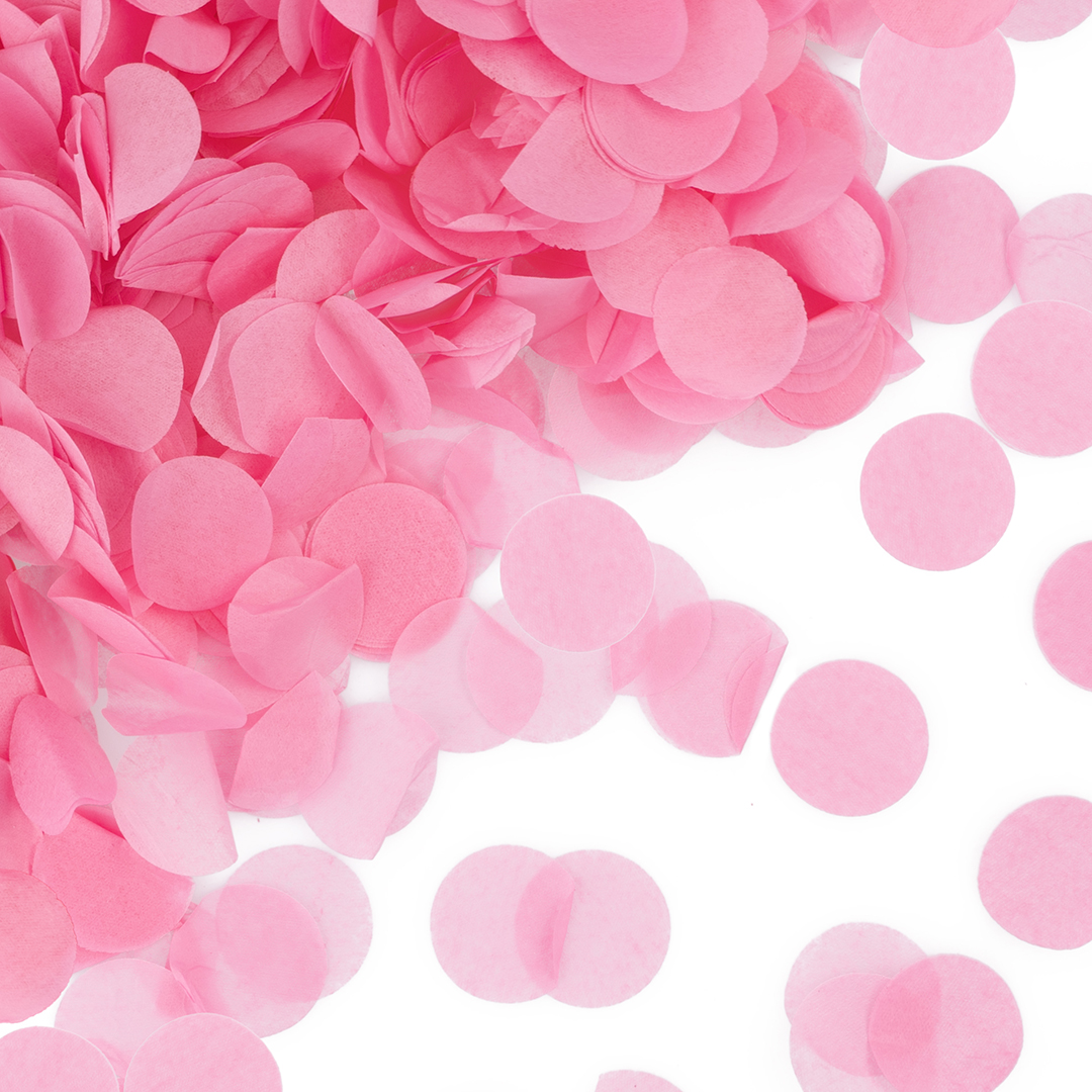 Конфетти тишью Круг, Розовый, 2,5 см, 50 г.