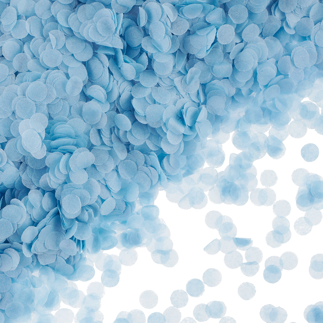 Конфетти тишью Круг, Голубой, 1 см, 50 г.
