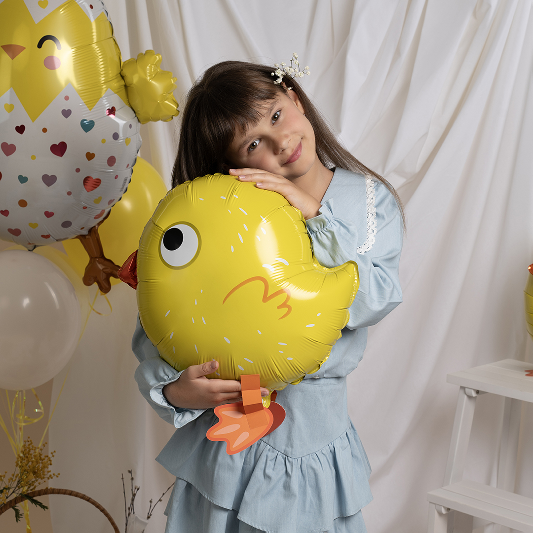 Шар 3D (18''/46 см) Ходячая Фигура, Цыпленок, 1 шт.