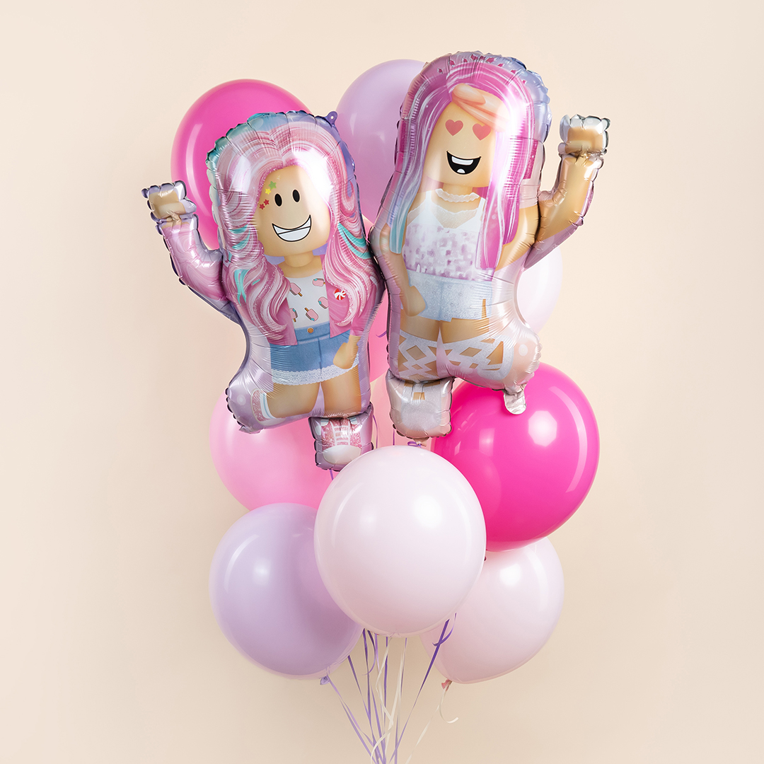 Шар (29''/74 см) Фигура, Блоки, Девочки, 1 шт. в уп.