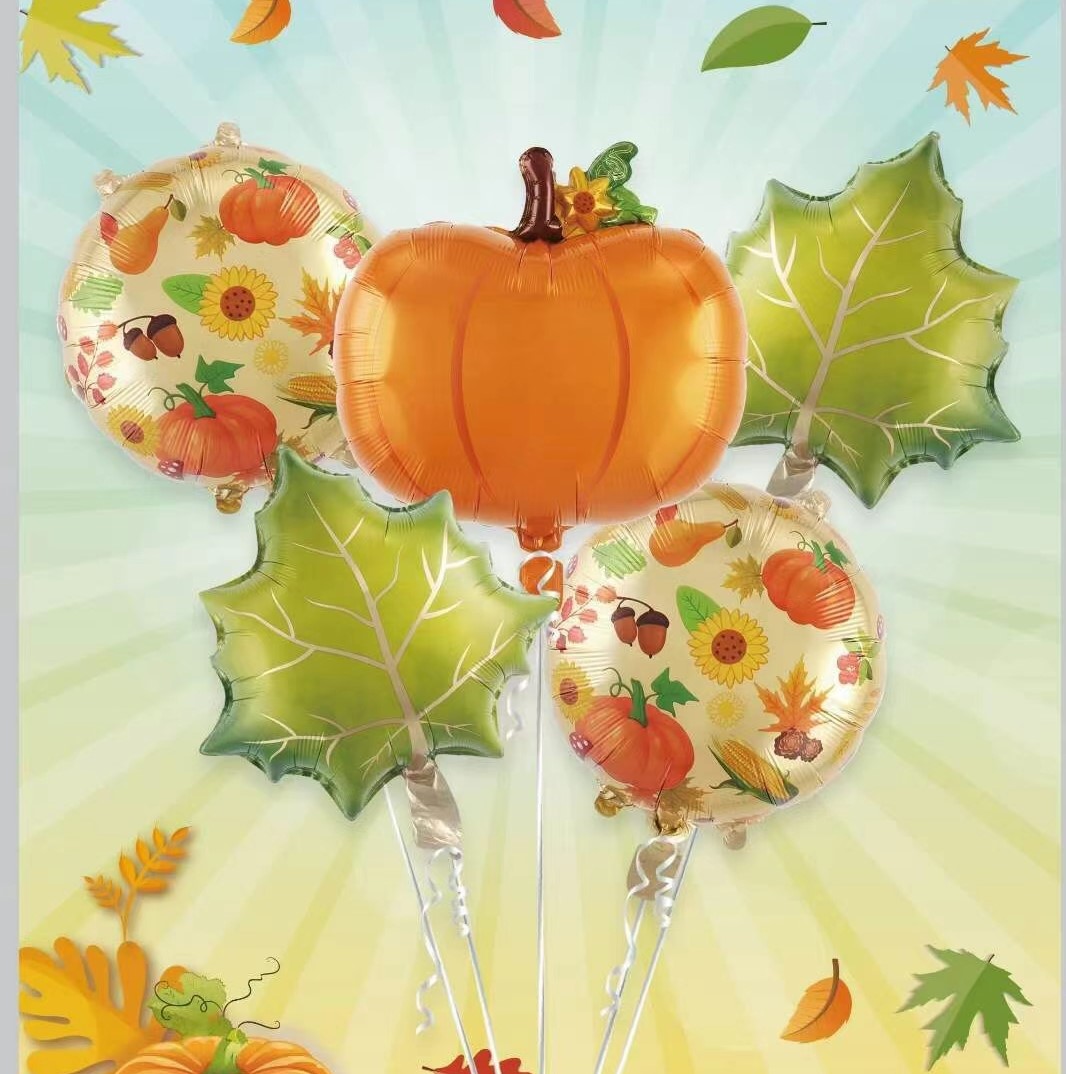 Шар (22''/56 см) Фигура, Тыква, Оранжевый, 1 шт.