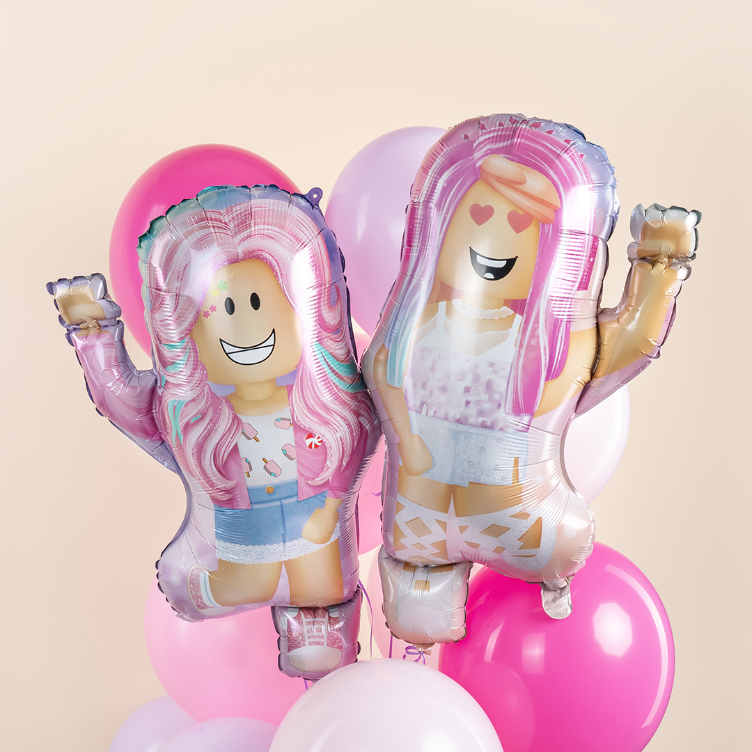 Шар (29''/74 см) Фигура, Блоки, Девочки, 1 шт. в уп.