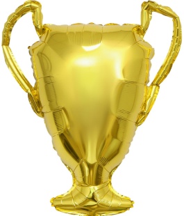 Шар (33''/84 см) Фигура, Кубок Чемпиона, Золото, 1 шт. в уп.