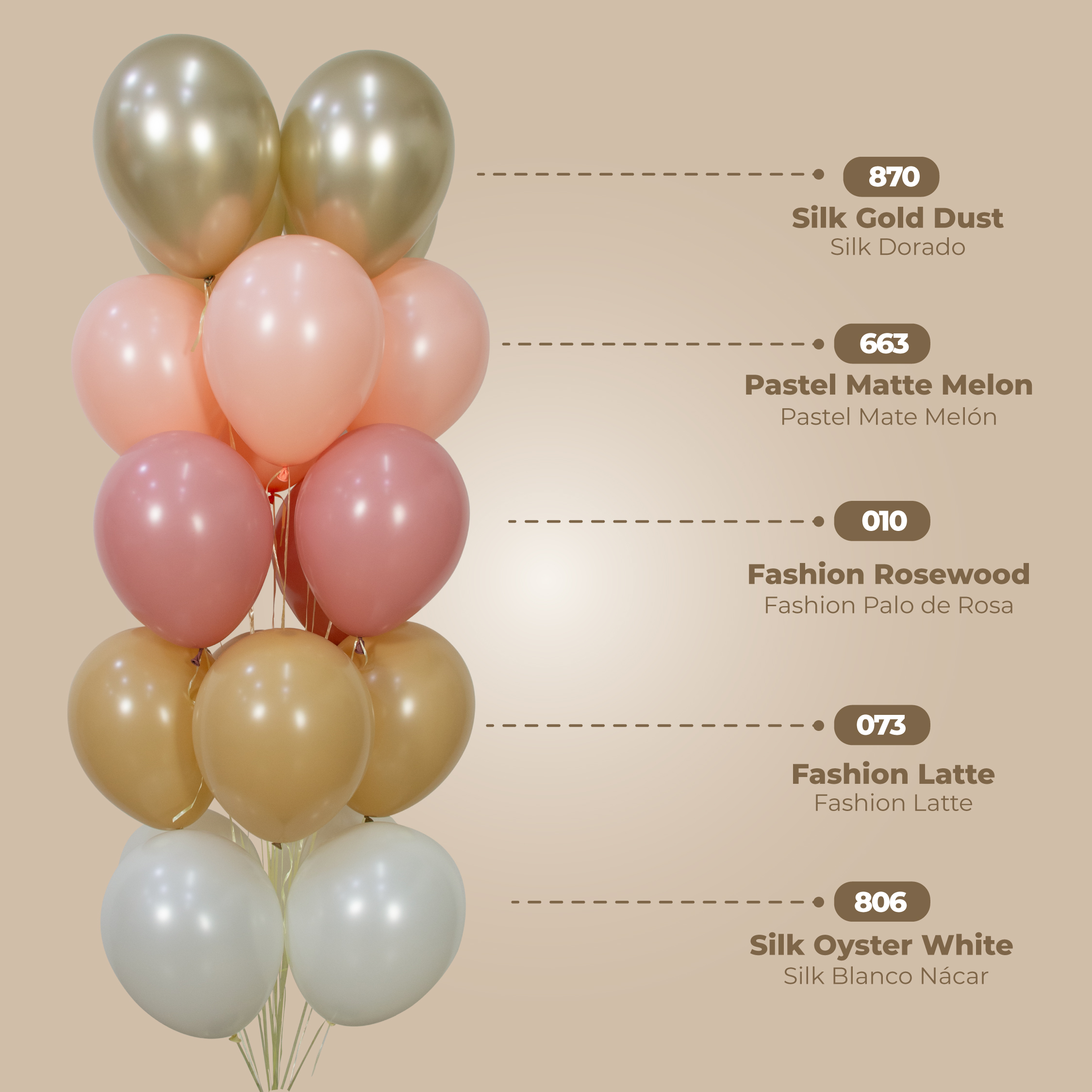 Шар (12''/30 см), Устрично-белый (806), шелк, 12 шт.