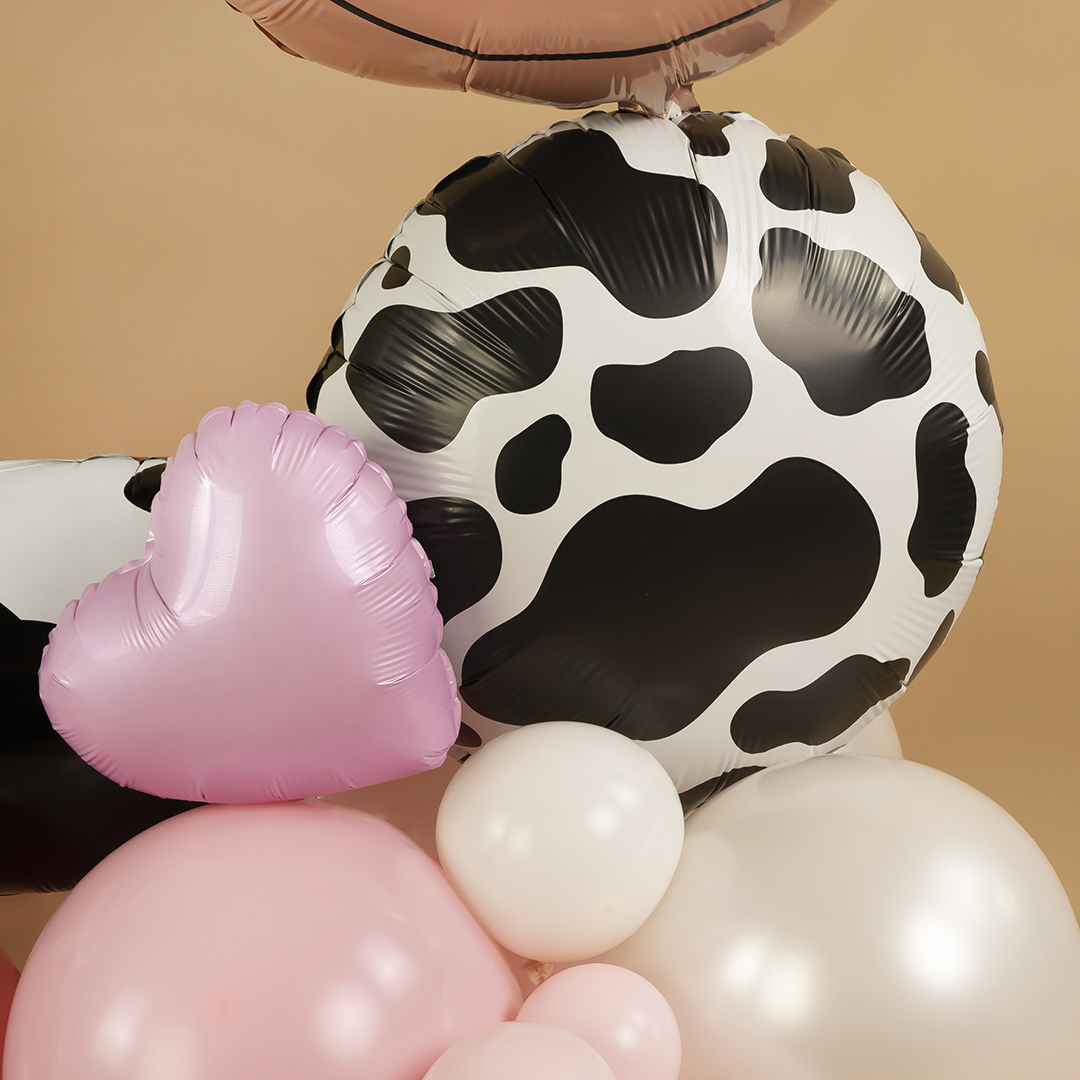 Шар (18''/46 см) Круг, Сафари, Корова, 1 шт.