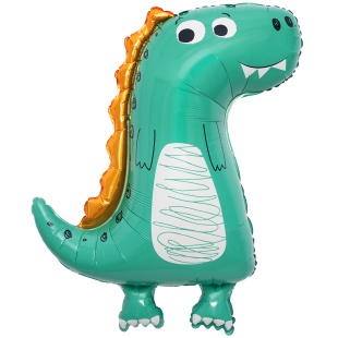 Шар (28''/71 см) Фигура, Динозаврик, Зеленый, 1 шт. в уп.