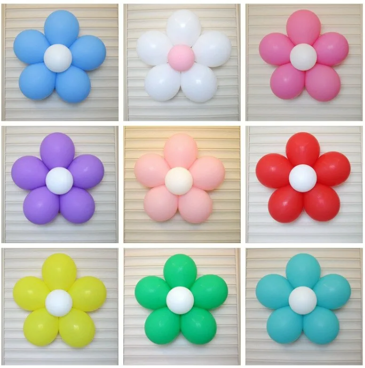 Фиксатор для шаров Цветок, 6,5 см. Прозрачный, 10 шт.
