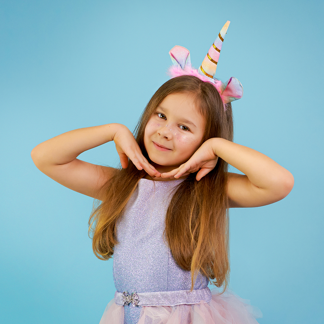 Ободок, Нежный единорог, Радужный, 1 шт. 