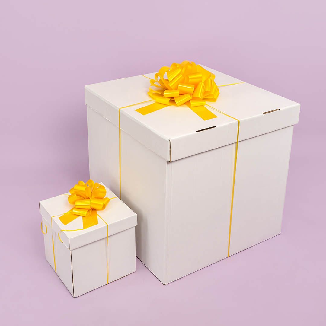 Бант Шар, Желтый, Лаковый, 21 см, 1 шт. в упак. 