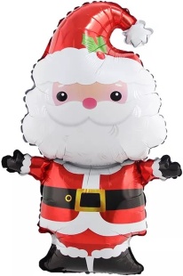 Шар (36''/91 см) Фигура, Дед Мороз, 1 шт.